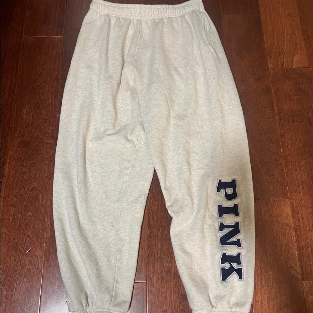 PINK Victoria's Secret Light Cream Lounge Pants